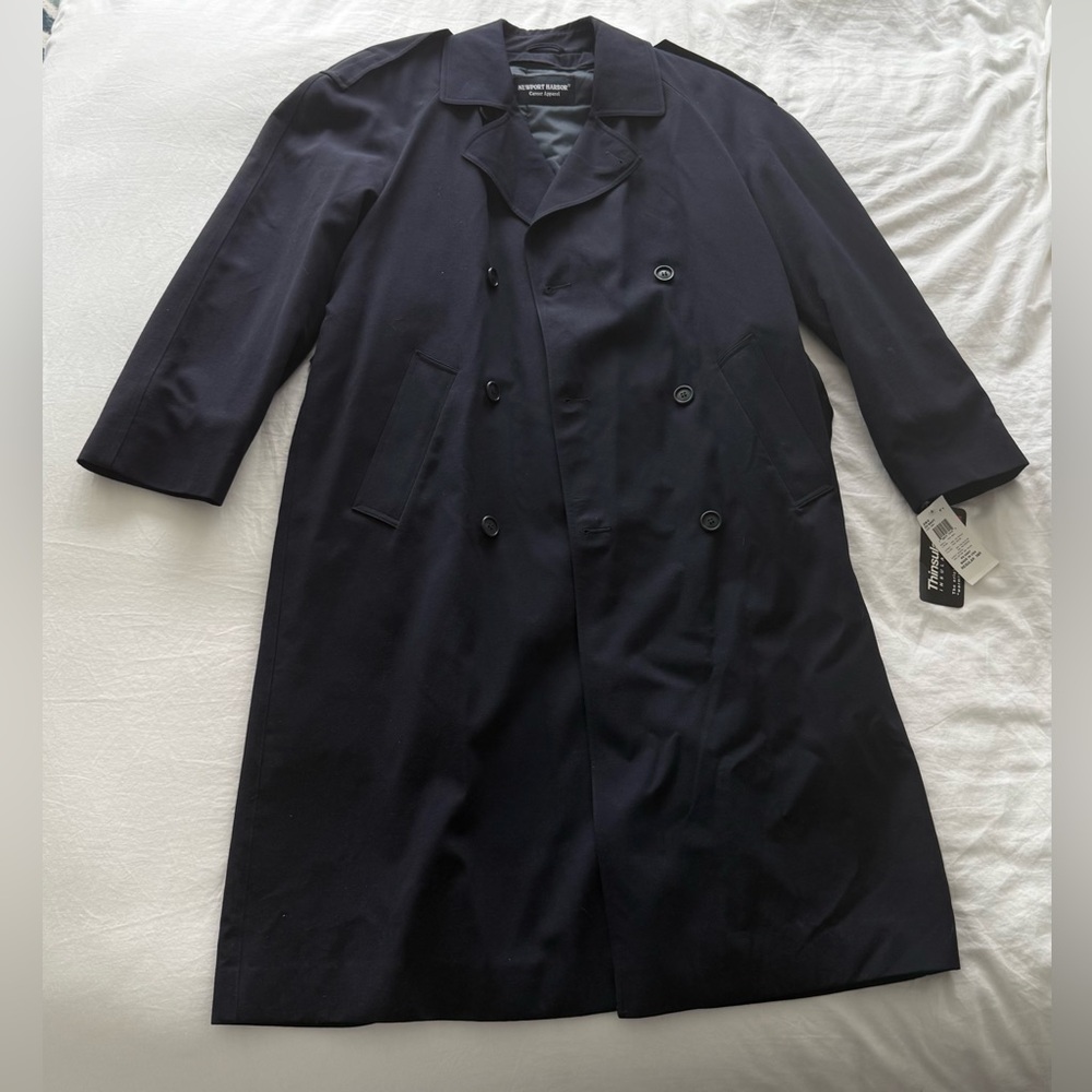 Newport Harbor Men's Navy Double-Breasted Coat